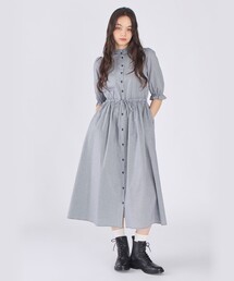 To b. by agnes b. | ギンガムチェック コットン フリル ワンピース(ワンピース)