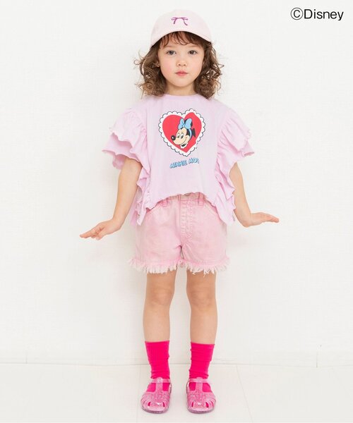 BREEZE（ブリーズ）の「フリンジショートパンツ（デニムパンツ・キッズ・オレンジ/ピンク/アイボリー/ブルー・130/80/90/100/110/120/140）」の7枚目の写真