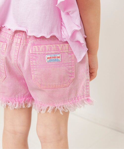 BREEZE（ブリーズ）の「フリンジショートパンツ（デニムパンツ・キッズ・オレンジ/ピンク/アイボリー/ブルー・130/80/90/100/110/120/140）」の8枚目の写真