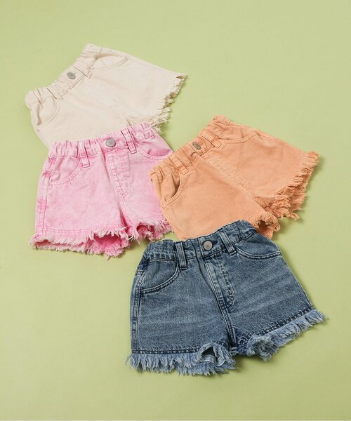 BREEZE（ブリーズ）の「フリンジショートパンツ（デニムパンツ・キッズ・オレンジ/ピンク/アイボリー/ブルー・130/80/90/100/110/120/140）」の9枚目の写真