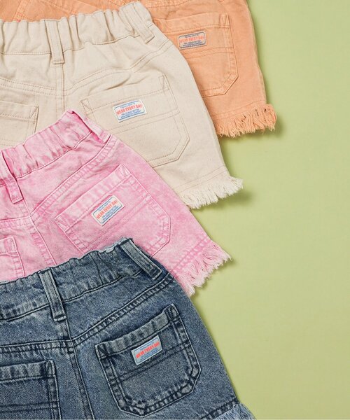 BREEZE（ブリーズ）の「フリンジショートパンツ（デニムパンツ・キッズ・オレンジ/ピンク/アイボリー/ブルー・130/80/90/100/110/120/140）」の10枚目の写真