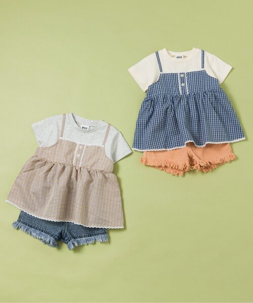 BREEZE（ブリーズ）の「フリンジショートパンツ（デニムパンツ・キッズ・オレンジ/ピンク/アイボリー/ブルー・130/80/90/100/110/120/140）」の12枚目の写真