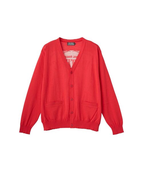 HYSTERIC GLAMOUR(ヒステリックグラマー)の「WHISKY WOMANジャカード セーター(カーディガン/ボレロ・メンズ・ブラック/ネイビー/レッド・X-LARGE/LARGE/MEDIUM)」の3枚目の写真