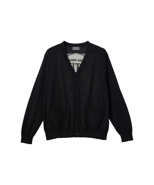 HYSTERIC GLAMOUR(ヒステリックグラマー)の「WHISKY WOMANジャカード セーター(カーディガン/ボレロ・メンズ・ブラック/ネイビー/レッド・X-LARGE/LARGE/MEDIUM)」の4枚目の写真