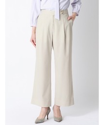 SUIT SQUARE（スーツスクエア）の「CHANTOWA/タックワイドパンツ/ウォッシャブル/接触冷感/リネンライクポリエステル/無地（その他パンツ）」