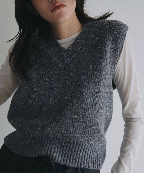 anuke(アンヌーク)の「anuke Gather Compact Tops ギャザーコンパクトトップス/62620608(Tシャツ/カットソー・レディース・ブラウン/アイボリー・ONE SIZE)」の6枚目の写真