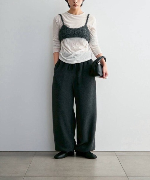 anuke(アンヌーク)の「anuke Gather Compact Tops ギャザーコンパクトトップス/62620608(Tシャツ/カットソー・レディース・ブラウン/アイボリー・ONE SIZE)」の10枚目の写真