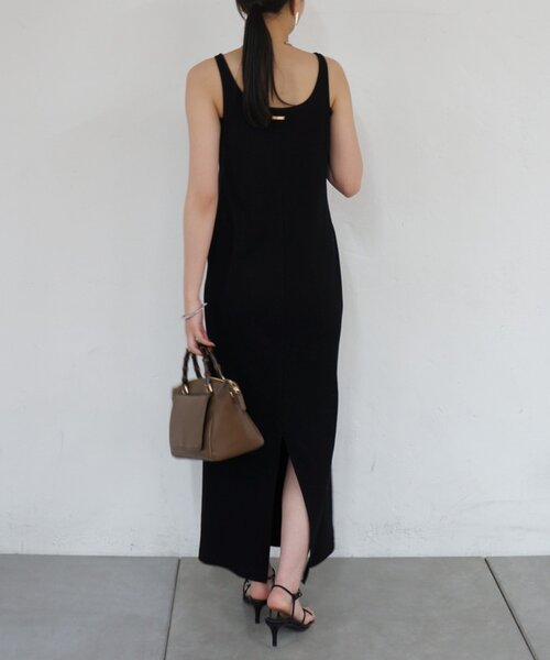 LOUNGEDRESS(ラウンジドレス)の「カットタンクワンピース(ワンピース・レディース・ブラック/キャメル・SMALL/MEDIUM)」の6枚目の写真