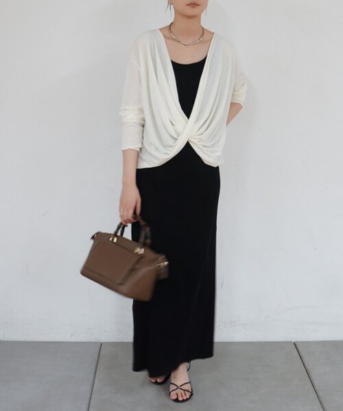 LOUNGEDRESS(ラウンジドレス)の「カットタンクワンピース(ワンピース・レディース・ブラック/キャメル・SMALL/MEDIUM)」の8枚目の写真