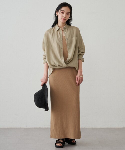 LOUNGEDRESS(ラウンジドレス)の「カットタンクワンピース(ワンピース・レディース・ブラック/キャメル・SMALL/MEDIUM)」の14枚目の写真