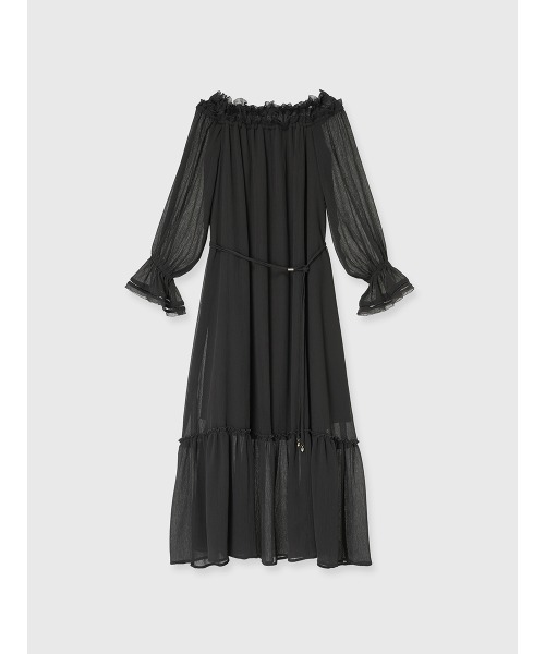 anuans（アニュアンス）の「シフォンオフショルダーフレアワンピース（ワンピース・レディース・テラコッタ/ライトベージュ/チャコールグレー・FREE）」の22枚目の写真