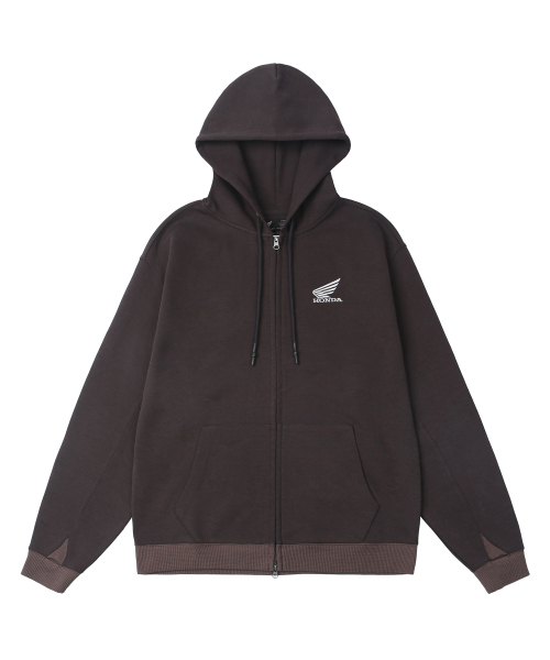 PHYPS MOTORCYCLE(フィップスモーターサイクル)の「H-Tech Grid Mix Hoodie Zip-Up Burgundy(パーカー・レディース・その他・SMALL/MEDIUM/LARGE/X-LARGE)」の2枚目の写真