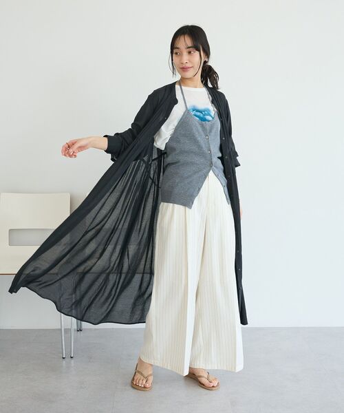 CRAFT STANDARD BOUTIQUE(クラフトスタンダードブティック)の「ホルターネックニットベスト(ベスト・レディース・杢グレー/レッド・FREE)」の15枚目の写真