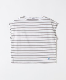 ORCIVAL | ORCIVAL: 〈手洗い可能〉ボートネック ボーダー フレンチスリーブ プルオーバー(Tシャツ/カットソー)