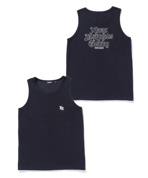 XLARGE（エクストララージ）の「OLD ENGLISH WAFFLE TANK TOP（タンクトップ・メンズ・ブラック/ホワイト/ネイビー/カモフラージュ・XL/L/M/S）」の5枚目の写真