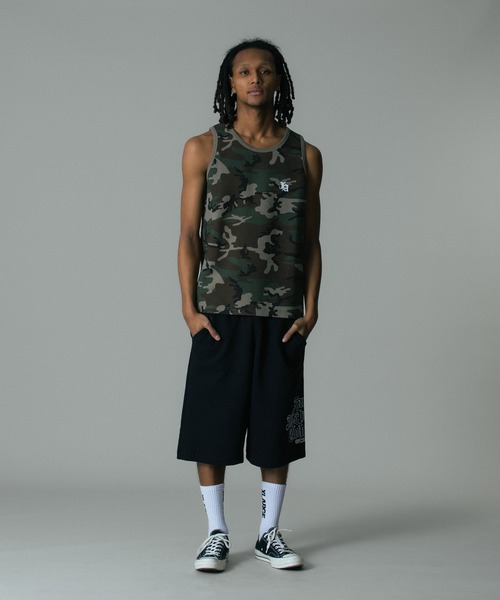 XLARGE（エクストララージ）の「OLD ENGLISH WAFFLE TANK TOP（タンクトップ・メンズ・ブラック/ホワイト/ネイビー/カモフラージュ・XL/L/M/S）」の11枚目の写真