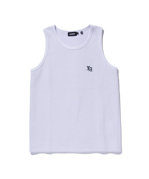 XLARGE（エクストララージ）の「OLD ENGLISH WAFFLE TANK TOP（タンクトップ・メンズ・ブラック/ホワイト/ネイビー/カモフラージュ・XL/L/M/S）」の20枚目の写真