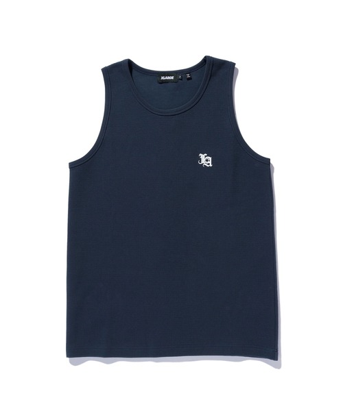 XLARGE（エクストララージ）の「OLD ENGLISH WAFFLE TANK TOP（タンクトップ・メンズ・ブラック/ホワイト/ネイビー/カモフラージュ・XL/L/M/S）」の22枚目の写真