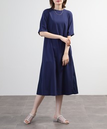 EGLANTINE 素材切り替えカットソーワンピース 半袖