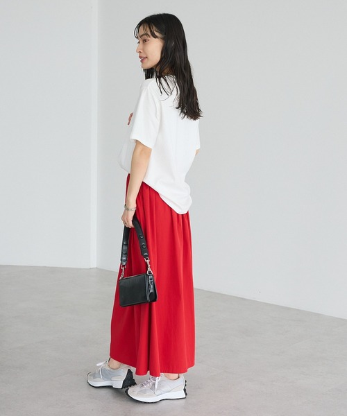 CRAFT STANDARD BOUTIQUE(クラフトスタンダードブティック)の「撥水 ドロストギャザースカート(スカート・レディース・ブラック/レッド/ライトブラウン・FREE)」の12枚目の写真