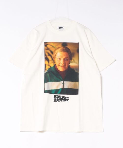 StPT(エスティーピーティー)の「『バック・トゥ・ザ・フューチャー』BACK TO THE FUTURE """Old Biff"" T-Shirt" 半袖プリントTシャツ ビックシルエット ピグメント加工 ヴィンテージライク(Tシャツ/カットソー・メンズ・チャコール/ホワイト・LARGE/X-LARGE/MEDIUM)」の5枚目の写真