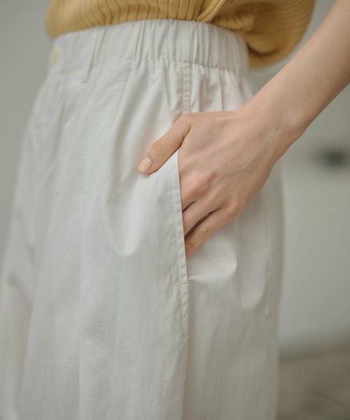 LAULEN(ローレン)の「cotton double tuck wide pants /コットンダブルタックワイドパンツ(その他パンツ・レディース・ホワイト/ブラック・FREE)」の18枚目の写真