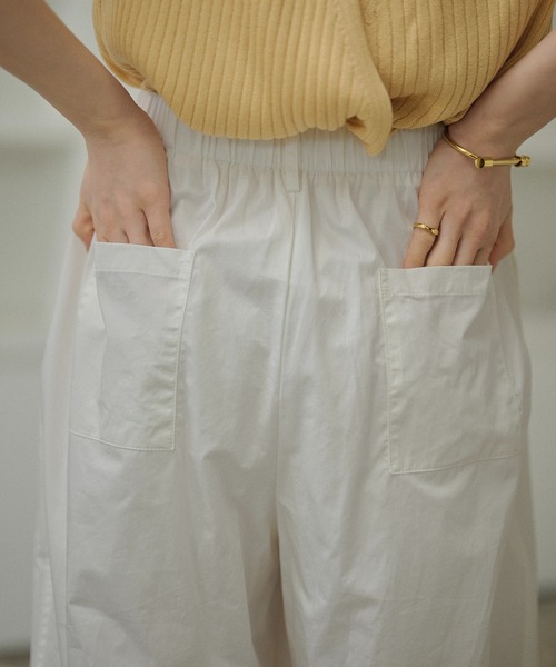 LAULEN(ローレン)の「cotton double tuck wide pants /コットンダブルタックワイドパンツ(その他パンツ・レディース・ホワイト/ブラック・FREE)」の19枚目の写真