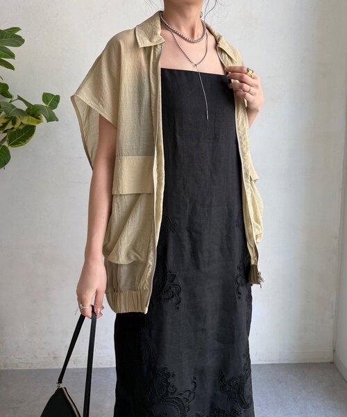 DouDou（ドゥドゥ）の「コードレース刺繍カットワークレースワンピース（ワンピース・レディース・オフホワイト/ボルドー/ブラック・FREE）」の21枚目の写真