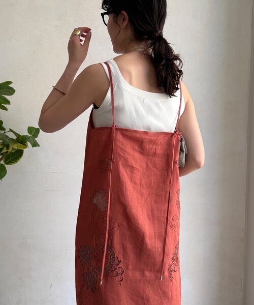 DouDou（ドゥドゥ）の「コードレース刺繍カットワークレースワンピース（ワンピース・レディース・オフホワイト/ボルドー/ブラック・FREE）」の17枚目の写真