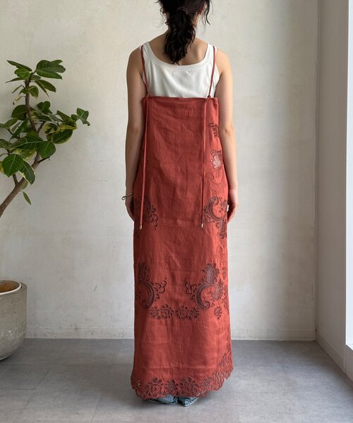 DouDou（ドゥドゥ）の「コードレース刺繍カットワークレースワンピース（ワンピース・レディース・オフホワイト/ボルドー/ブラック・FREE）」の9枚目の写真