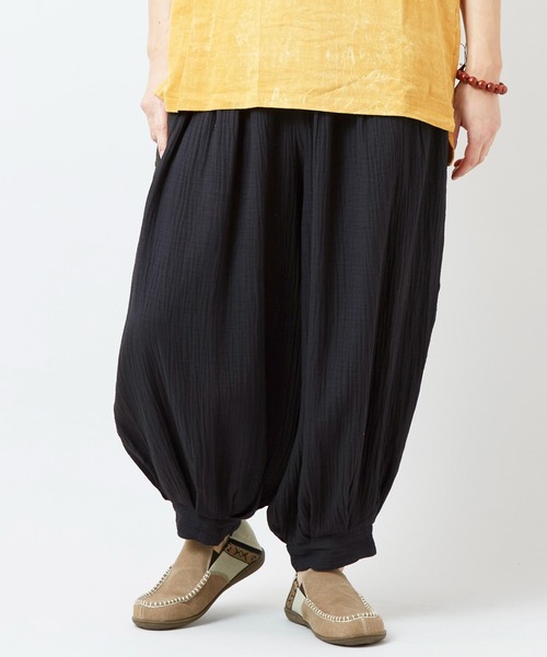 チャイハネ(チャイハネ)の「【チャイハネ】ダブルガーゼMEN'Sバルーンパンツ(その他パンツ・メンズ・ブラック/ブルー/ベージュ・FREE)」の1枚目の写真