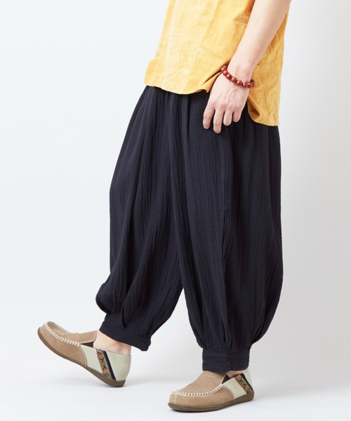 チャイハネ(チャイハネ)の「【チャイハネ】ダブルガーゼMEN'Sバルーンパンツ(その他パンツ・メンズ・ブラック/ブルー/ベージュ・FREE)」の6枚目の写真