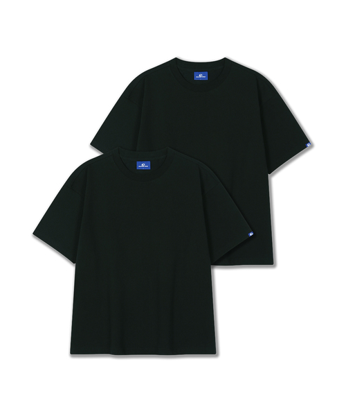 DOLPHIN WAVE APPAREL（ドルフィンウェーブアパレル）の「[2PACK] ドルフィンルーズクロップ半袖Tシャツ2パック（Tシャツ/カットソー・メンズ・ホワイト×ホワイト/ホワイト×ブラック/ブラック×ブラック・MEDIUM/LARGE/X-LARGE）」の3枚目の写真
