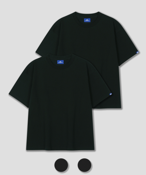 DOLPHIN WAVE APPAREL（ドルフィンウェーブアパレル）の「[2PACK] ドルフィンルーズクロップ半袖Tシャツ2パック（Tシャツ/カットソー・メンズ・ホワイト×ホワイト/ホワイト×ブラック/ブラック×ブラック・MEDIUM/LARGE/X-LARGE）」の4枚目の写真