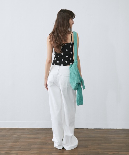Rohwel（ローウェル）の「Polka Dot Camisole Top / ポルカドットキャミソールトップス（キャミソール・レディース・ブラック/ホワイト・FREE）」の20枚目の写真