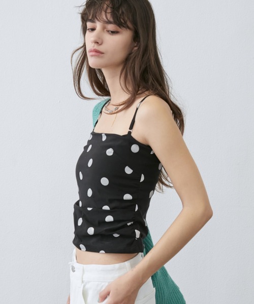 Rohwel（ローウェル）の「Polka Dot Camisole Top / ポルカドットキャミソールトップス（キャミソール・レディース・ブラック/ホワイト・FREE）」の15枚目の写真