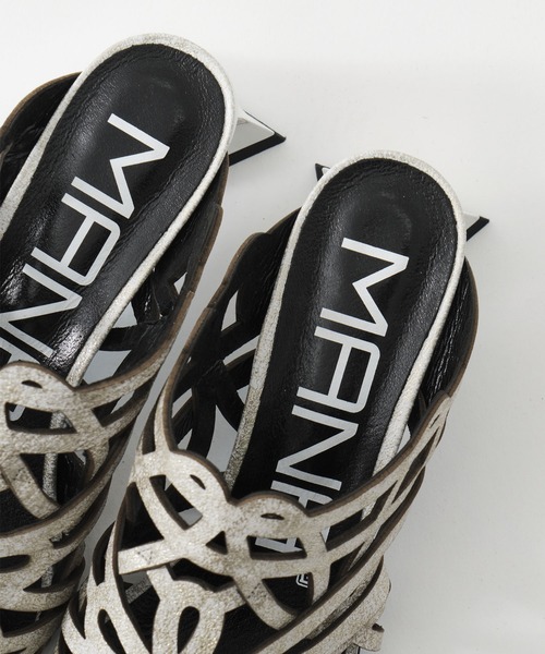 MANA（マナ）の「【MANA/マナ】laser cutting sandal/レザーカッティングサンダル（サンダル・レディース・ブラック/ゴールド・40/39/38/37）」の15枚目の写真