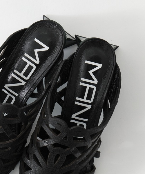 MANA（マナ）の「【MANA/マナ】laser cutting sandal/レザーカッティングサンダル（サンダル・レディース・ブラック/ゴールド・40/39/38/37）」の8枚目の写真