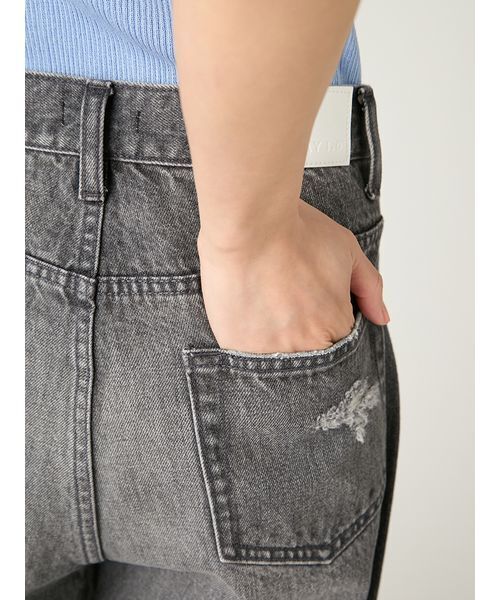 FRAY I.D(フレイアイディー)の「ハイライズダメージデニムパンツ(デニムパンツ・レディース・ブラック/ライトブルー・0/1)」の18枚目の写真
