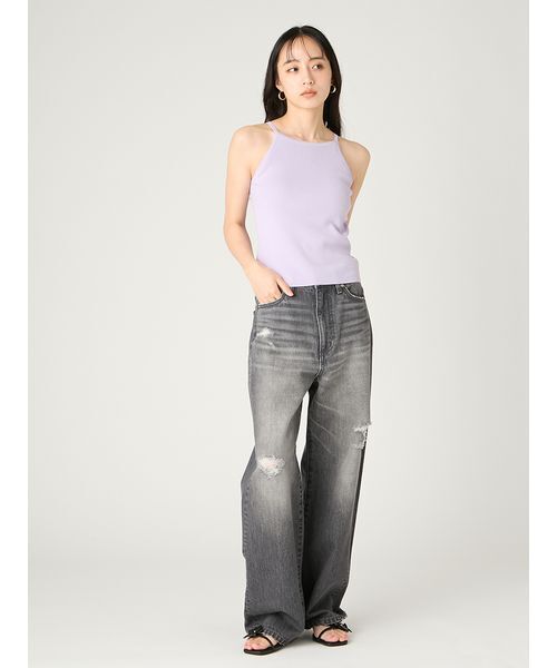 FRAY I.D(フレイアイディー)の「ハイライズダメージデニムパンツ(デニムパンツ・レディース・ブラック/ライトブルー・0/1)」の14枚目の写真