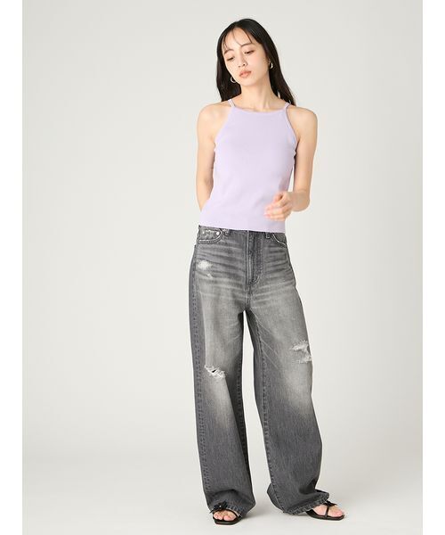 FRAY I.D(フレイアイディー)の「ハイライズダメージデニムパンツ(デニムパンツ・レディース・ブラック/ライトブルー・0/1)」の13枚目の写真