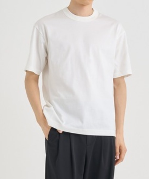 THE TOKYO(ザトウキョウ)の「【CINOH/チノ】REFINA BASIC T-SHIRT/別注REFINA BASIC T-SHIRT/定番(Tシャツ/カットソー・メンズ・ダークネイビー/ブラック/オフホワイト・44/48/46)」の2枚目の写真
