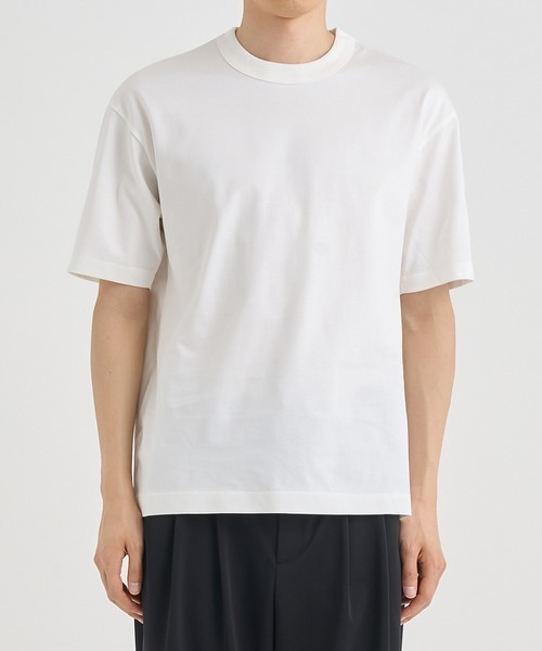 THE TOKYO(ザトウキョウ)の「【CINOH/チノ】REFINA BASIC T-SHIRT/別注REFINA BASIC T-SHIRT/定番(Tシャツ/カットソー・メンズ・ダークネイビー/ブラック/オフホワイト・44/48/46)」の6枚目の写真
