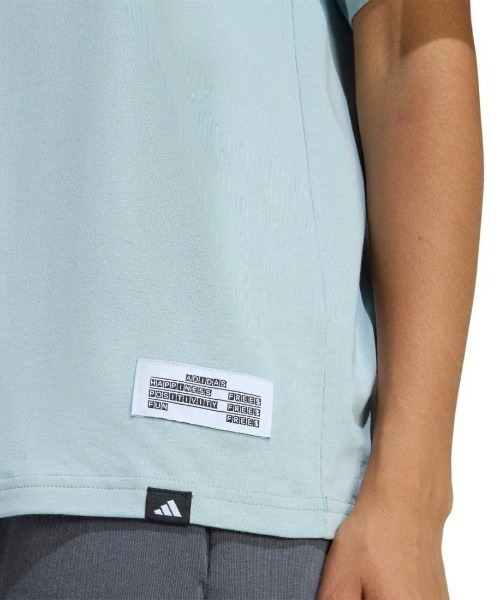 adidas（アディダス）の「アディダス adidas ミニ刺しゅうグラフィック半袖Tシャツ（Tシャツ/カットソー・レディース・グリーン/ホワイト・S/M/L/XL）」の6枚目の写真