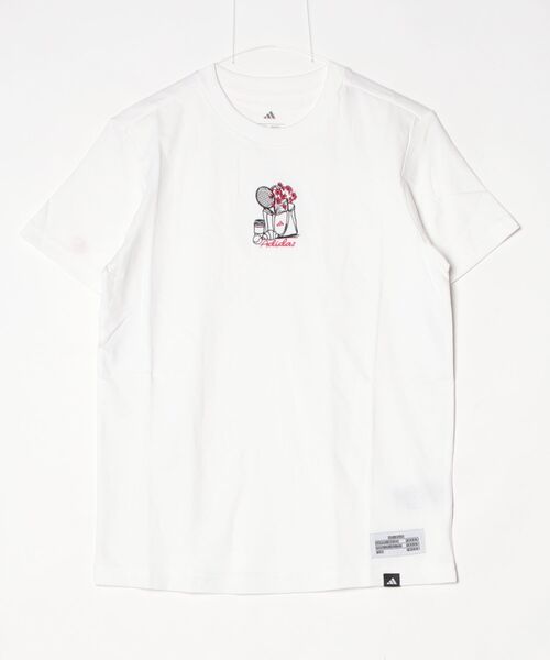 adidas（アディダス）の「アディダス adidas ミニ刺しゅうグラフィック半袖Tシャツ（Tシャツ/カットソー・レディース・グリーン/ホワイト・S/M/L/XL）」の13枚目の写真