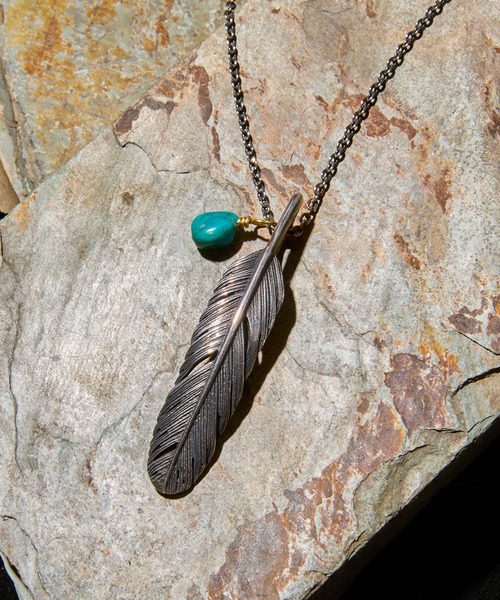 HARIM ハリム / SILVER NECKLACE FEATHER CENTER S シルバー925