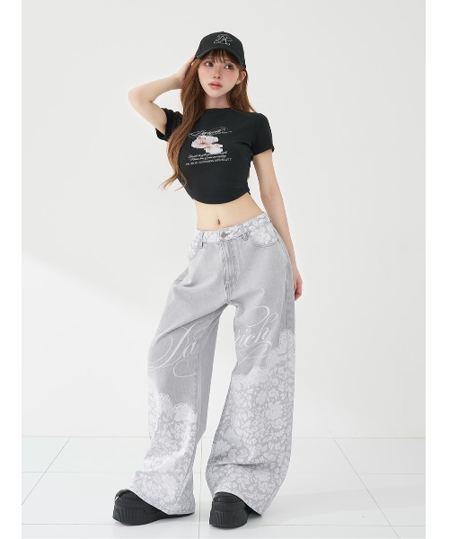 Darich(ダーリッチ)の「Orchidflower Tシャツ(Tシャツ/カットソー・レディース・ホワイト/ピンク/ブラック・FREE)」の11枚目の写真
