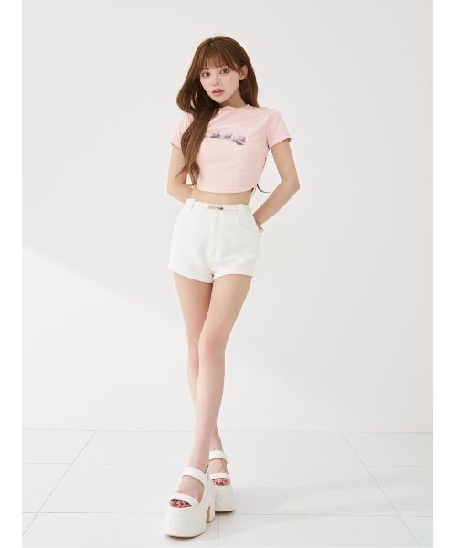 Darich(ダーリッチ)の「Orchidflower Tシャツ(Tシャツ/カットソー・レディース・ホワイト/ピンク/ブラック・FREE)」の9枚目の写真