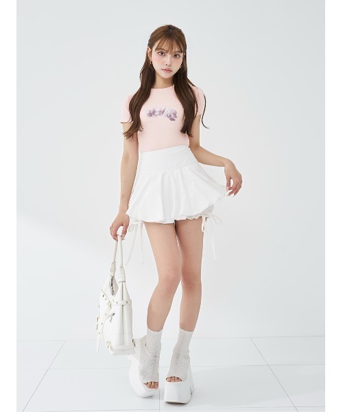 Darich(ダーリッチ)の「Orchidflower Tシャツ(Tシャツ/カットソー・レディース・ホワイト/ピンク/ブラック・FREE)」の10枚目の写真