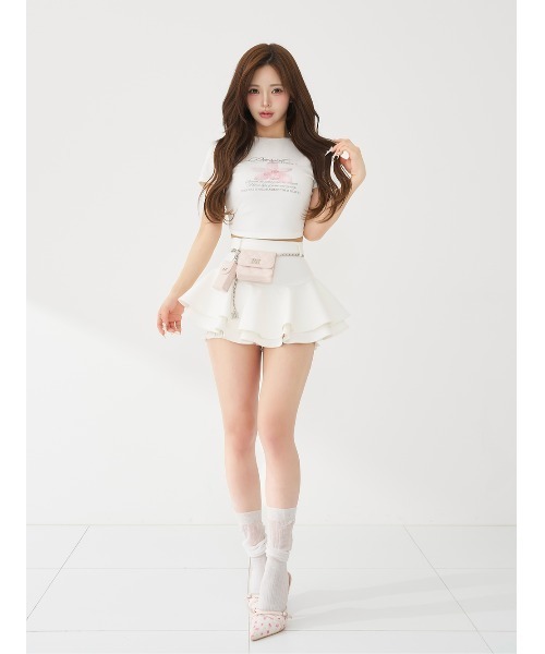 Darich(ダーリッチ)の「Orchidflower Tシャツ(Tシャツ/カットソー・レディース・ホワイト/ピンク/ブラック・FREE)」の5枚目の写真
